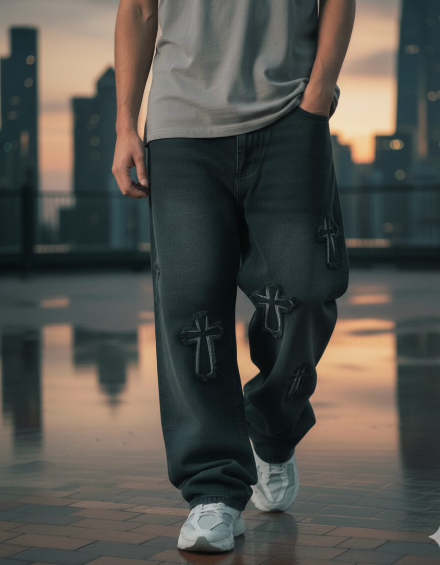 BLACK CROSS - JEAN BAGGY OVERSIZE