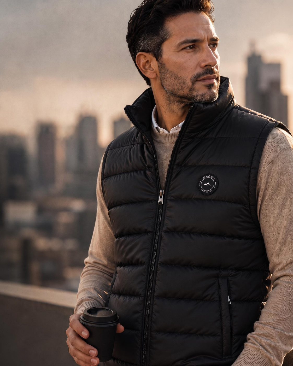 Chaleco Acolchado Impermeable con interior aterciopelado
